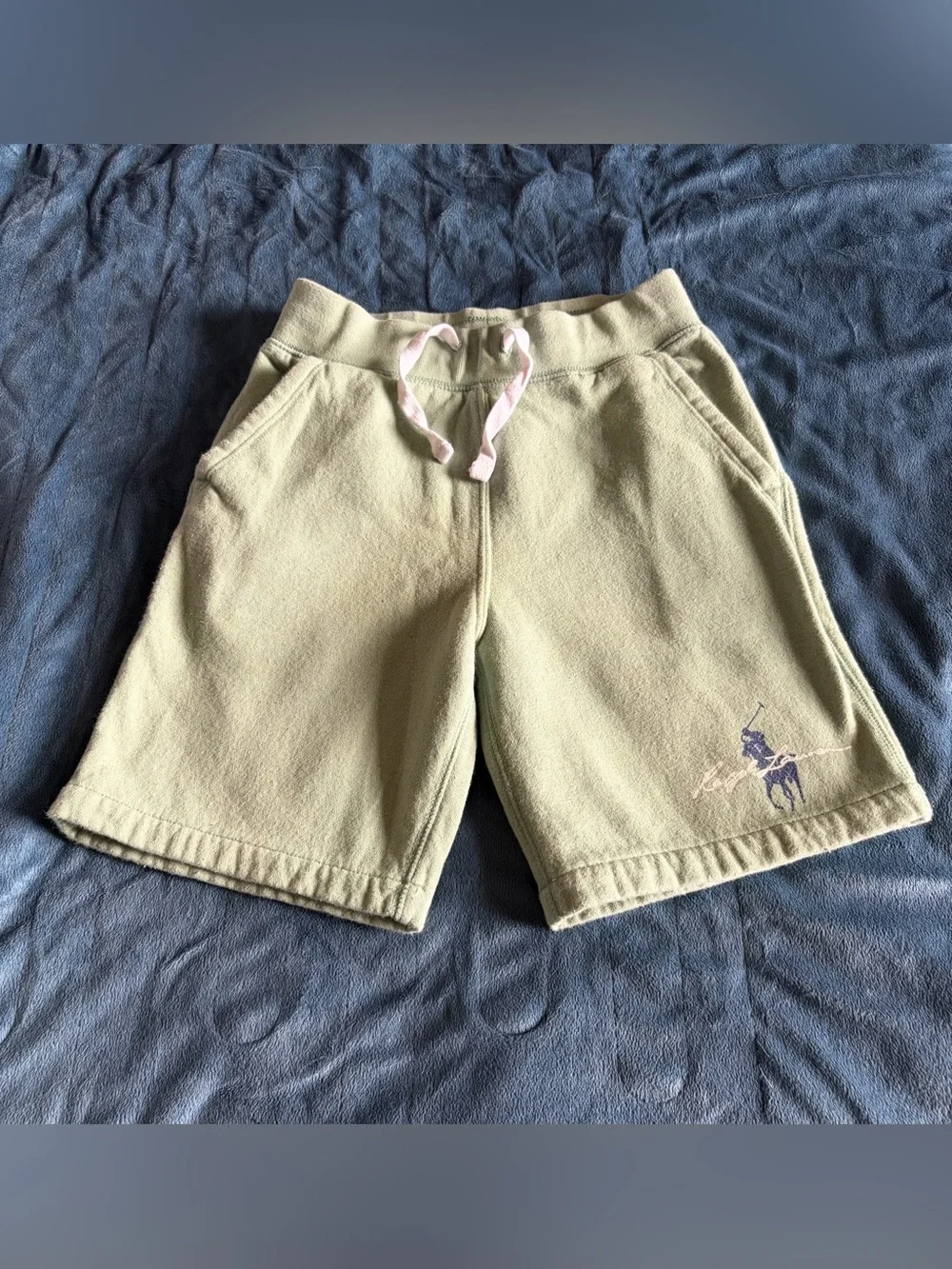 Ralph Lauren Kid's Pony Fleece Shorts — Light Green